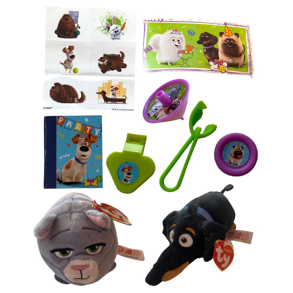 Secret Life Of Pets Plush Chloe Buddy Spin Top Tattoos Whistle Games Toy Set